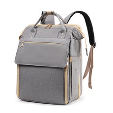 大容量基本尿布背包, 灰色