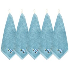 Towelist 汽車卡通掛式毛巾, 水藍色(警察車), 1組