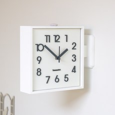 Neo 原木靜音雙面時鐘, 白色