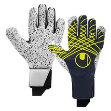 uhlsport Prediction Supergrip+ HN 足球守門員手套 101133001, 1組, 海軍藍+白色+流黃