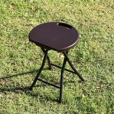 위드퍼니처 아르망 브로몰딩 접이식 스툴, 브라운, 1개