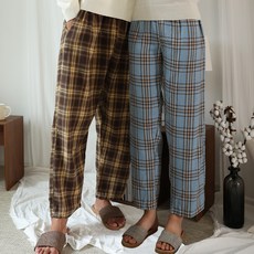 TERRAOOD 經典棉質刷毛格紋睡褲 B款 2件組