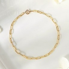 골드팡 여성용 14k 씬스틸러 클립체인 팔찌 + 쇼핑백