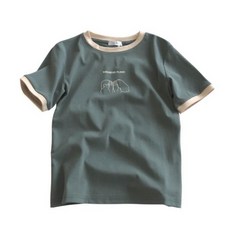 유토밸런오 여성용 감성 슬림핏 반팔 티셔츠