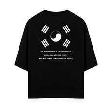 오리지널데이 NATIONAL 7부 레이어드 반팔 오버핏 티셔츠 ORB_0009