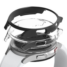 Ringke Galaxy Watch 4超薄手錶硬殼 42mm, 透明 + 霧面黑