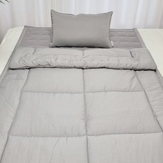 아띠블랑 모달 아기 침구 꿀잠 베개커버 2p + 베개속통 + 차렵이불 + 아기패드 세트, 그레이