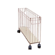 Dijikon鐵製縫隙抽屜收納置物架 500*130*350mm, 玫瑰金, 1個