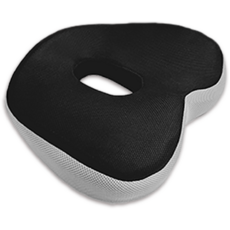 Big Heart 3D記憶棉坐墊, 黑色 + 灰色