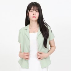 Elsso 女款日常簡約翻領短袖襯衫