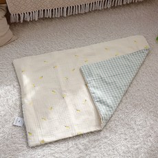HWAMO BABY 嬰兒高級紗布刺繡雙面防水墊, 1個, 月光鬱金香
