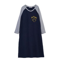 孕婦大尺碼拼色連身裙