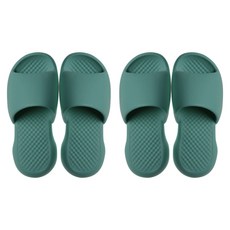 舒適防滑浴室拖鞋 綠色, 2個