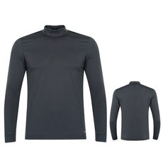 FERRA US 男性素色半高領薄刷毛內搭長袖T恤 OCTW3BF5012