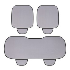 ARYKO 車用通風前座坐墊 2入 + 後座坐墊組合, 1套, 灰色