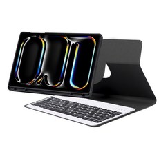 AZV 마그네틱 키보드 애플펜슬수납 태블릿PC 케이스 11, 블랙, 1개