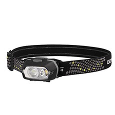 GENTOS 廣域頭燈 附暖黃光 300流明 IP67 VA-05D, 黑色, 1個