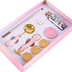 Bellian 花朵封蠟印章套組, 1套, 粉紅色 + 粉紅色