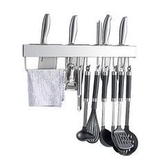 現代不鏽鋼烹飪工具壁掛架 40公分, 單一顏色, 1個