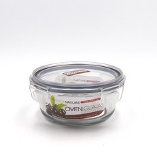 NATURE 원형 오븐글라스 밀폐용기 620ml, 단품, 24개