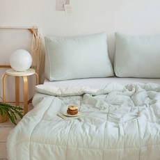 shez Home 水洗超細纖維三角靠背墊 含枕芯, 抹茶田野