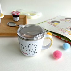 白色Miffy防滑不鏽鋼蓋杯, 混色, 1個