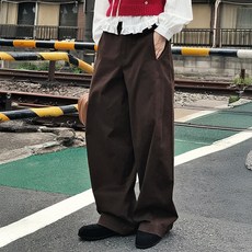 NEEDSOME 女款布羅登寬版棉褲