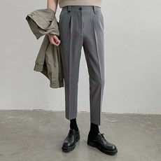 블랙101 남성용 그릴리오 뒷밴딩 9부 슬림핏 슬랙스 A234MF00053