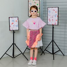 A.Toi 女童成長拼接裙