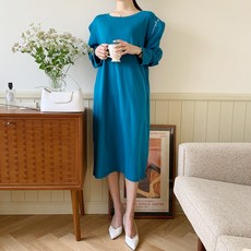 린다샵 카네클 자수 레터링 오버핏 롱 원피스 cpops8549k31