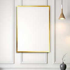 LEAD OFF 鋁製壁掛式相框畫框, 有光澤的金色, 1個