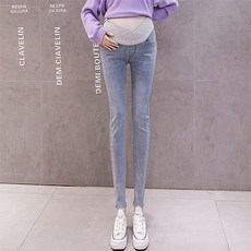 패셔너블한 스키니 임산부 청바지