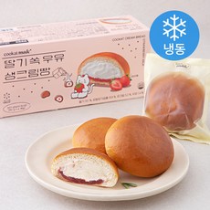 쿠캣 메이드 딸기 쏙 우유 생크림빵 (냉동), 320g, 1개