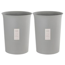 Changsin Living 昌信生活 簡約圓形開放式垃圾桶 20L x 2入, 灰色