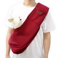 SUPER PET 寵物絎縫保暖單肩包, 勃艮第