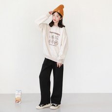 Nanajuni 刷毛內裡 賤萌兔 寬版上下套裝