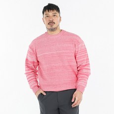 Big Easy 男士寬鬆版型反向條紋圓領針織衫