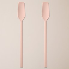 EasySili 方形矽膠多用途茶匙 奶油果醬匙, 2個, 粉紅色