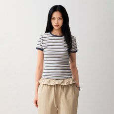 SPAO 女款多色條紋短袖T恤 SPRSG24G01