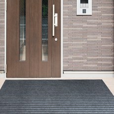 寢室安居 條紋刮泥地墊 150 x 90cm, 1個, 煙灰色