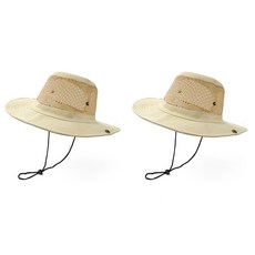 부스마켓 통기성 메쉬 낚시 등산 모자 2p, 아이보리