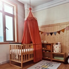 Ruby Coco雪紡皺褶床固定型蚊帳室內裝飾帳篷, 棕色的