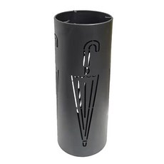 Mabsoshop 沖孔圓形鐵製雨傘架 RK1569, 1個, 黑色