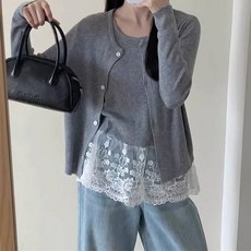 Paperments 女款 Ruelli Bloom 蕾絲無袖上衣 + 開襟衫套裝11551