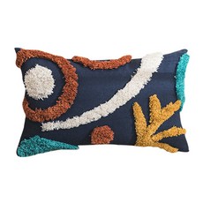 홈플로우 컬러 배색 리프 쿠션커버