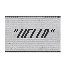 JCP圓點文字藝術腳踏墊, 你好, 1個