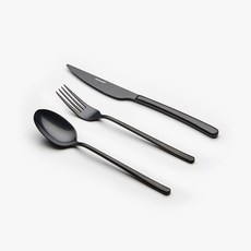 EASTMARK 西餐餐具3件組, 復古黑, 餐匙 + 餐叉 + 餐刀, 1套