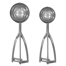 全不鏽鋼冰淇淋勺 6號 + 12號 套組, 1套, 單一顏色