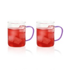Masi Firenze 彩色手柄馬克杯 460ml, 紫色, 2個