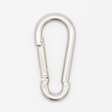 ButtonKing 彩色單鍵式登山扣包包掛環, 霧面銀色, 2個